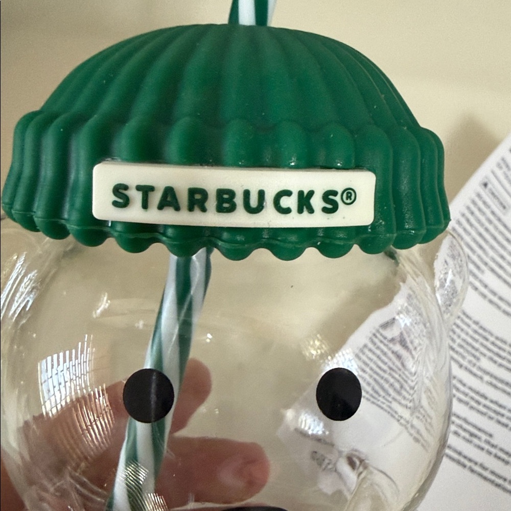 2026 Starbucks Barista Bear Cup Glass Cup Straw 20oz-591ml. - Picture 2 of 3
